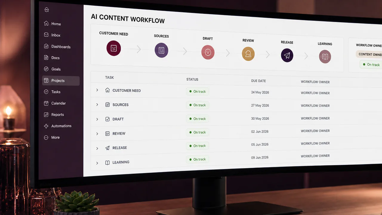 A named owner remains accountable for the complete AI-assisted content workflow.