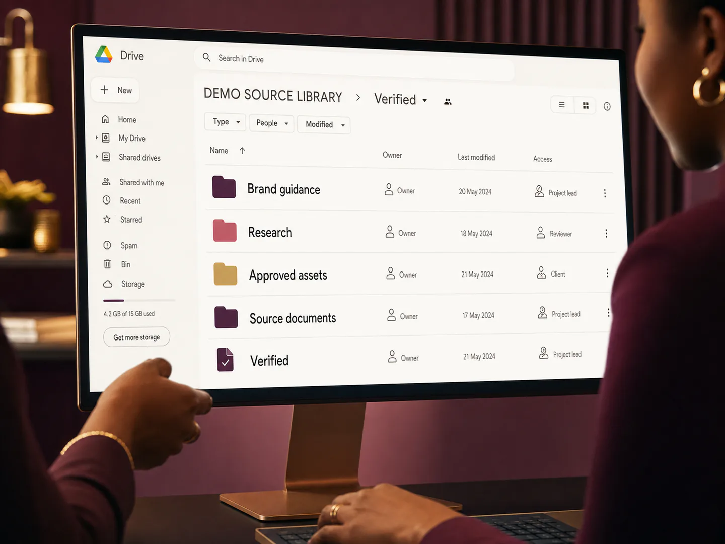 Trusted source material is organised before AI-assisted work begins.