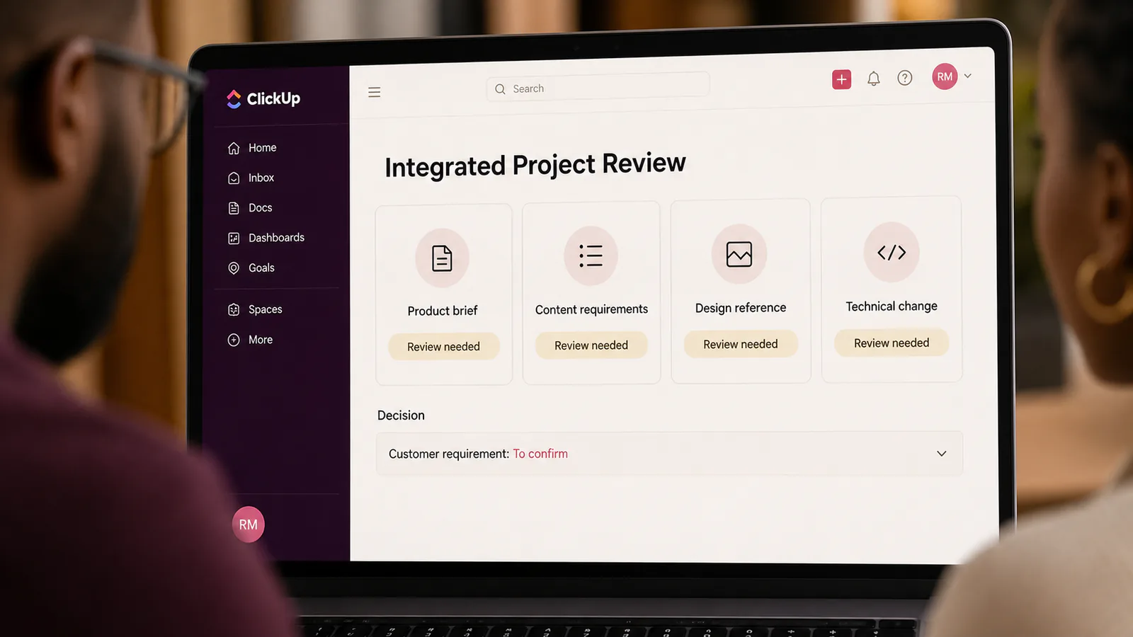 A digital-project review connects product, content, design and technical evidence.