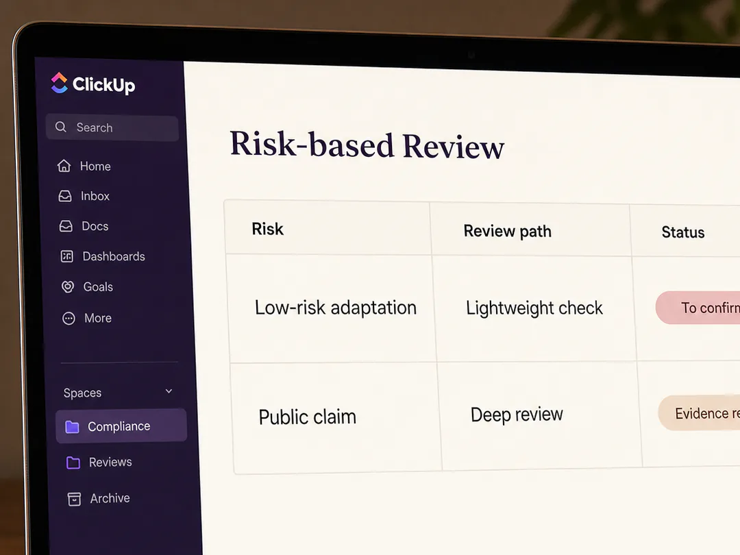 Review depth changes according to the risk and consequence of the content.