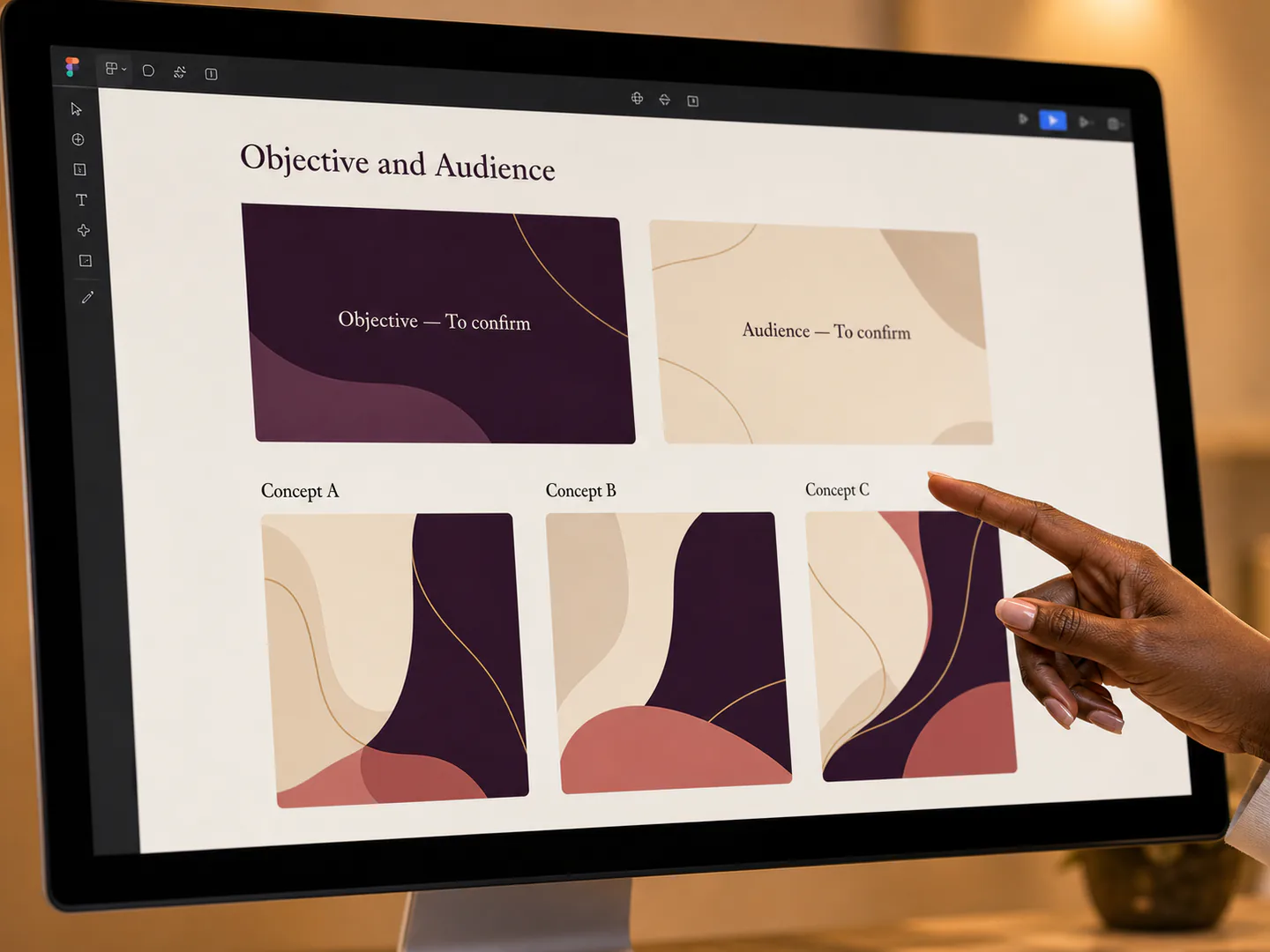 The audience and campaign outcome remain visible above all creative options.