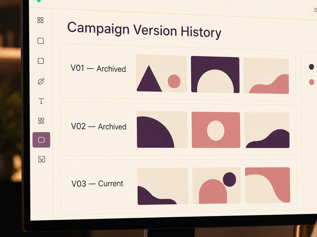 One current campaign version is linked to a visible feedback history.