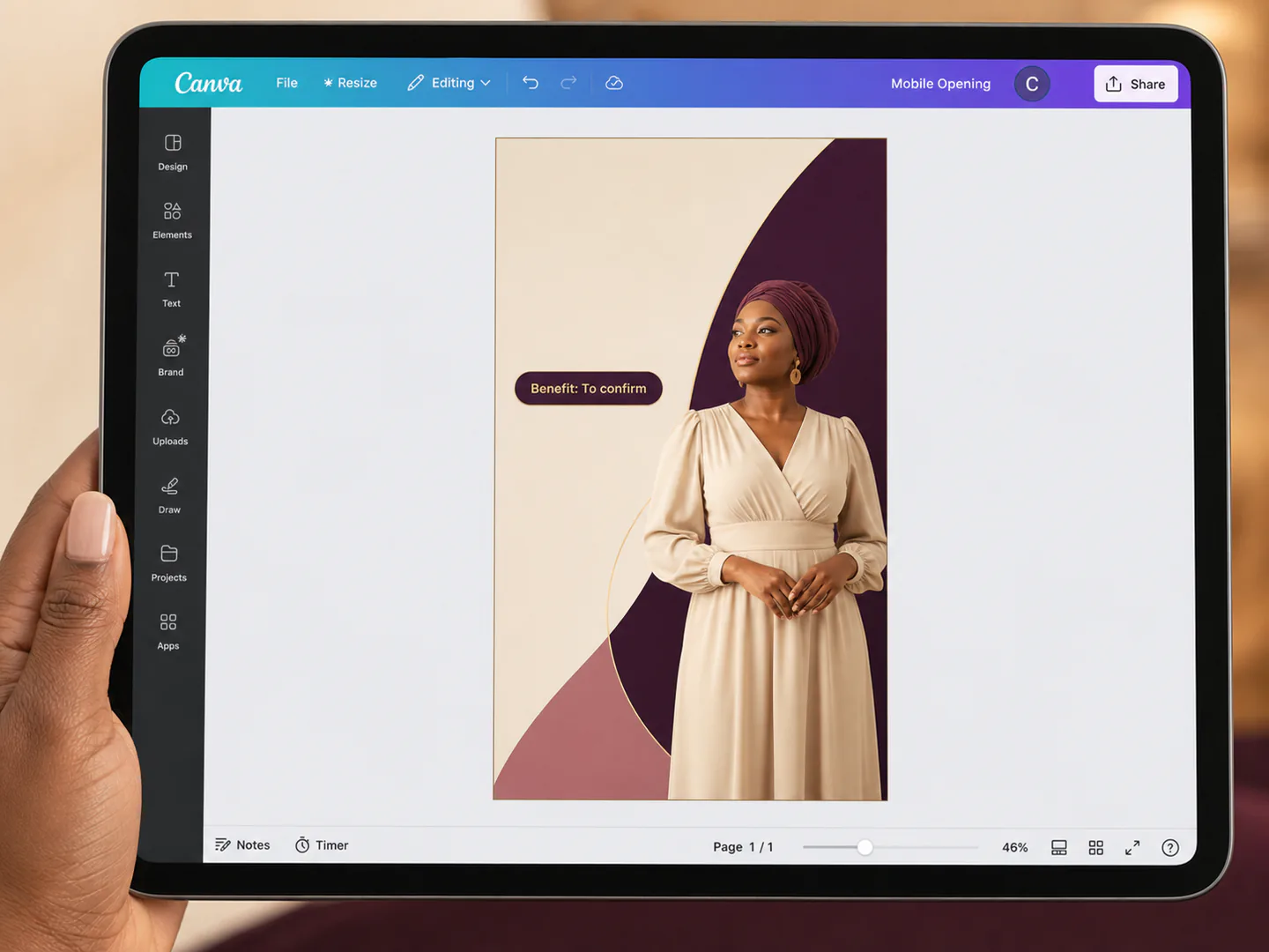 A mobile content opening uses one clear subject and one recognisable benefit.